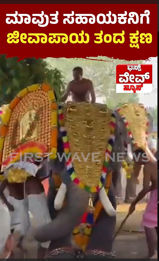 ಬೆಚ್ಚಿಬೀಳಿಸುವ ದೃಶ್ಯ: ಮಾವುತ ಸಹಾಯಕನಿಗೆ ಜೀವಾಪಾಯ ತಂದ ಆನೆಯ ಅಟ್ಟಹಾಸ!